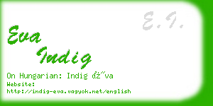 eva indig business card